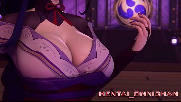 3D Anime girl with huge tits gets fucked by black cocks