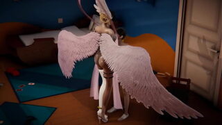 Digimon Porn: Angewomon gets fucked in doggy style by hard cock, 3D