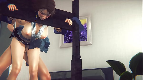 Final Fantasy Hentai | Yuna takes cock up her ass